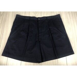 Vintage Crest Signature Men’s Pleated Navy Blue Shorts Size 50 (measure 49)